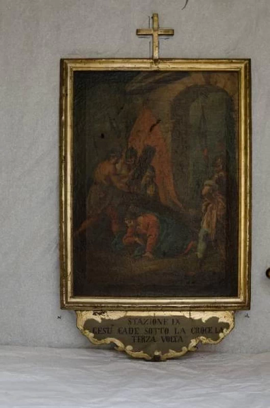 55-Via Crucis-stazione IX-Gesù cade la terza volta-Chiesa di san Carlo (BS)